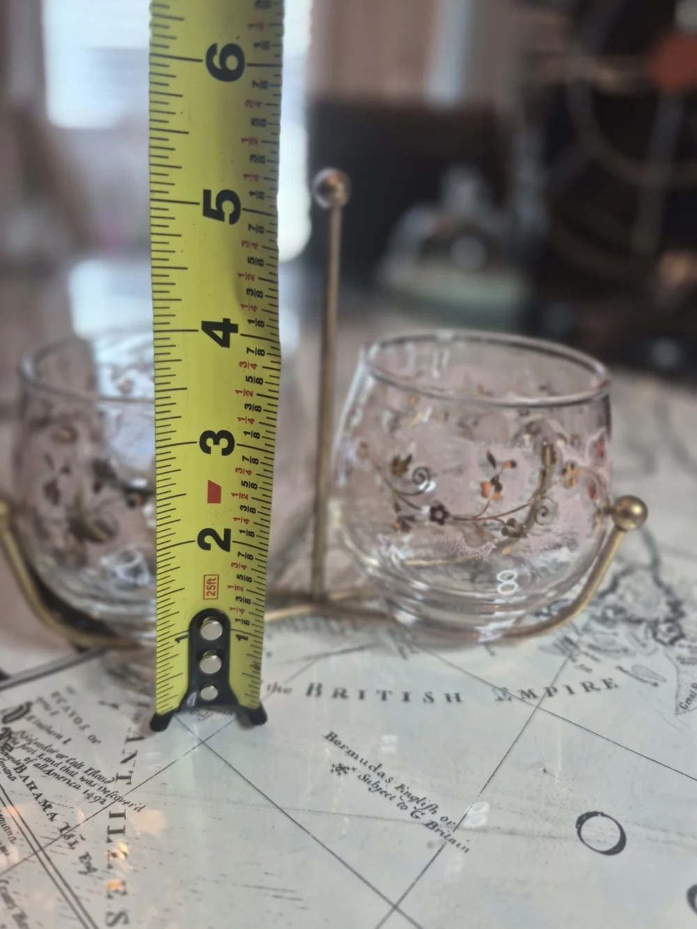 Libby Glass Mid Century Modern Cream Sugar Set Vintage